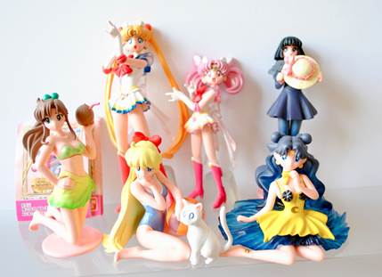 Image result for sailor moon world figures Makoto Minako Hotaru